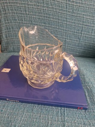 Jarra de cristal pequeña vintage diseño Lear