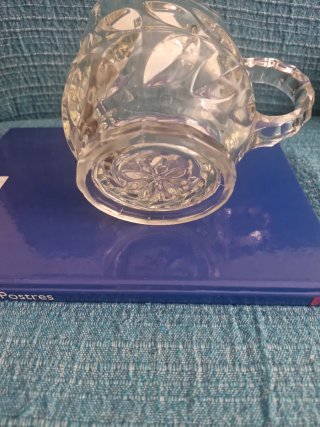 Jarra de cristal pequeña vintage diseño Lear