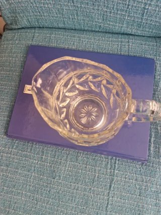 Jarra de cristal pequeña vintage diseño Lear