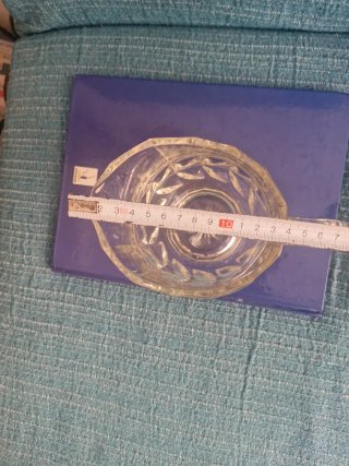 Jarra de cristal pequeña vintage diseño Lear