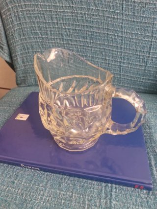 Jarra de cristal pequeña vintage diseño Lear