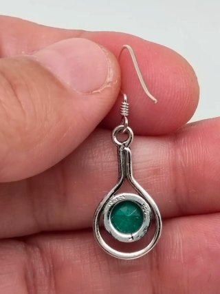 Pendientes Plata 925 y Esmeralda