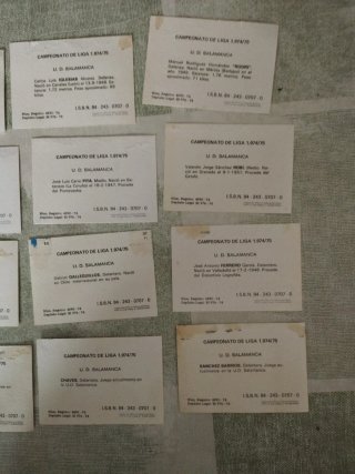16 cromos Liga Fher 1974-75 Salamanca