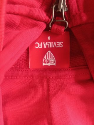Sudadera Sevilla FC Roja con cremallera