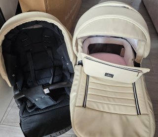 Carro de bebé beige