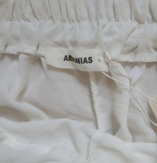 Pantalón ancho blanco talla L