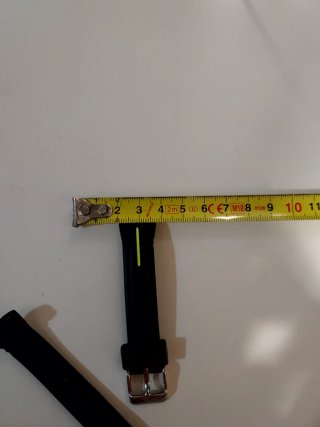Correa de reloj calipso cadete negra y amarilla