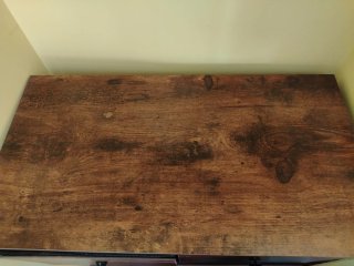 Mueble de Almacenamiento Madera y Metal, y tela