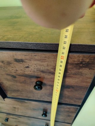Mueble de Almacenamiento Madera y Metal, y tela
