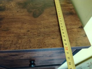 Mueble de Almacenamiento Madera y Metal, y tela