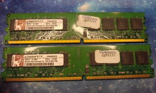 2x Módulos Memoria RAM Kingston KVR 2GB DDR2