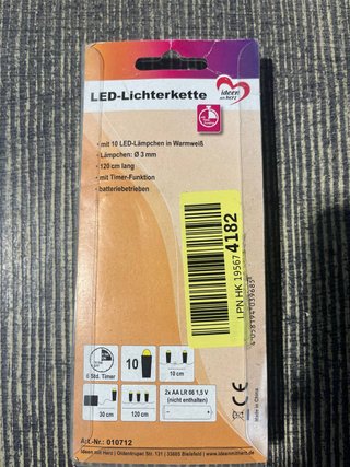 Guirnalda de 10 luces LED con temporizador