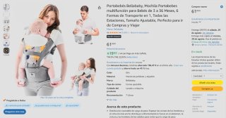 Mochila Portabebés 3-36 Meses