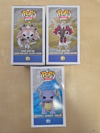 Funko Pop! Pokémon Lycanroc y Wartortle