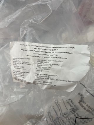 Techo para cenador gris