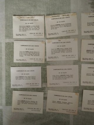 16 Cromos Sporting Gijón Liga Fher 74-75