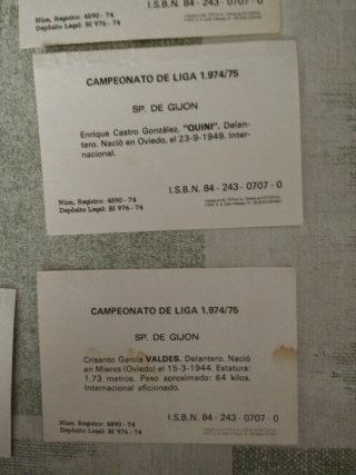 16 Cromos Sporting Gijón Liga Fher 74-75