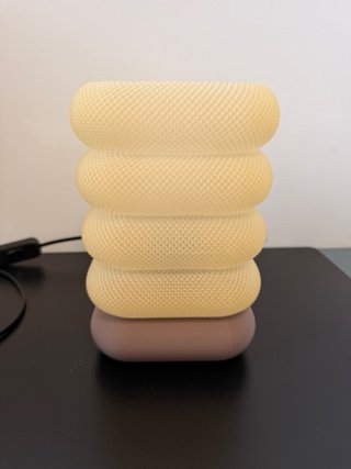 Lámpara Mesa Diseño Textura Impresión 3D