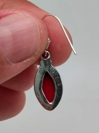 Pendientes Plata 925 y Coral Rojo