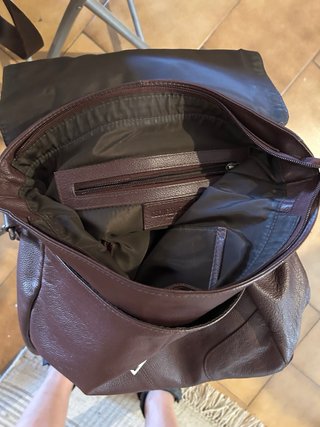 Bandolera de piel marrón
