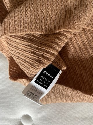 Top de punto marrón talla M