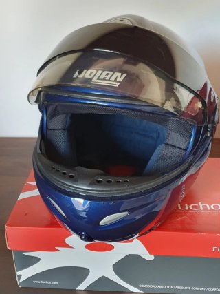 Casco de moto azul Nolan Talla XS