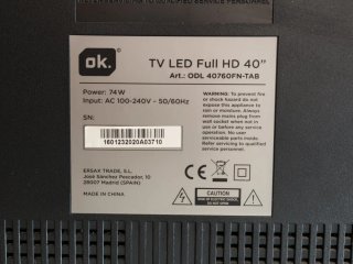 TV OK 40 Full HD Smart TV Android + WiFi