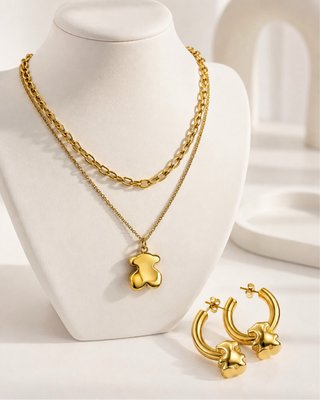 Collar y Pendientes Tous Dorado