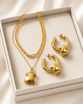 Collar y Pendientes Tous Dorado
