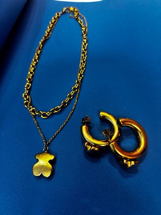 Collar y Pendientes Tous Dorado