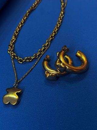 Collar y Pendientes Tous Dorado