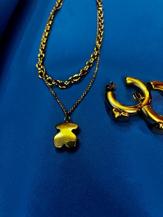 Collar y Pendientes Tous Dorado