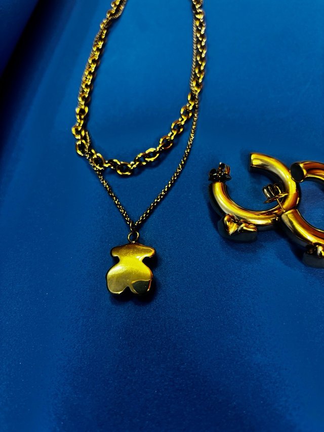 Collar y Pendientes Tous Dorado