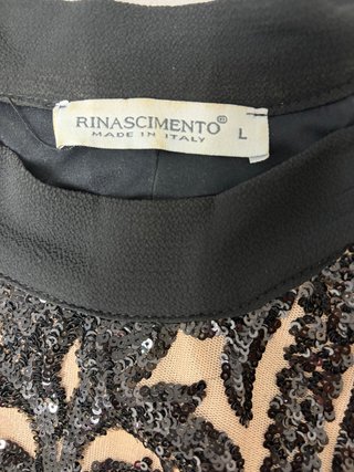 Abito Rinascimento paillettes nero-nude
