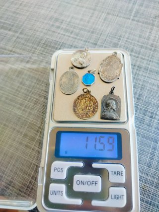 Lote 6 Medallas Religiosas Plata