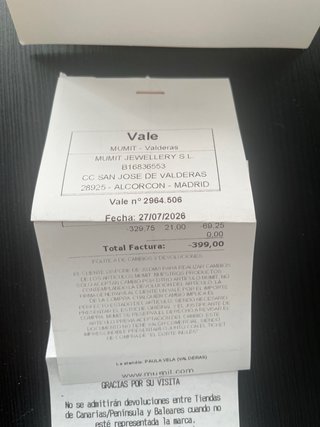 Vale Regalo MUMIT 399€