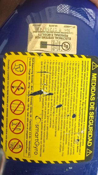 Hoverboard SmartGyro azul con funda y cargador
