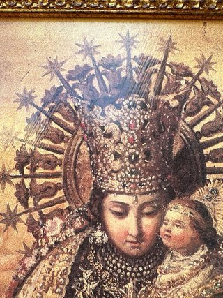 Cuadro Virgen Desamparados Marco Dorado
