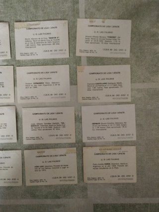 16 cromos UD Las Palmas Fher 74-75