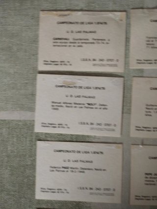 16 cromos UD Las Palmas Fher 74-75