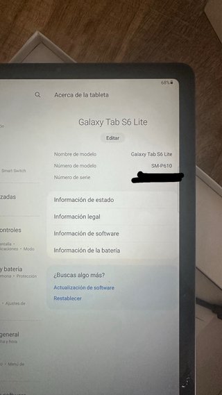 Samsung Galaxy Tab S6 Lite Negra