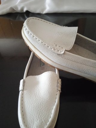 Zapatos náuticos blancos mujer T37