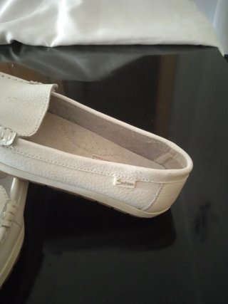 Zapatos náuticos blancos mujer T37