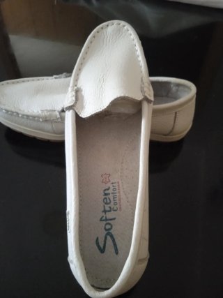 Zapatos náuticos blancos mujer T37
