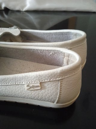 Zapatos náuticos blancos mujer T37
