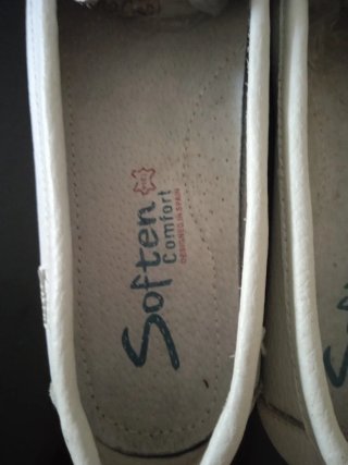 Zapatos náuticos blancos mujer T37