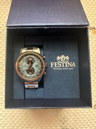 Reloj Festina Chronograph Hombre Acero Azul