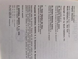 Libro de química orgánica. Segunda edición de 1978