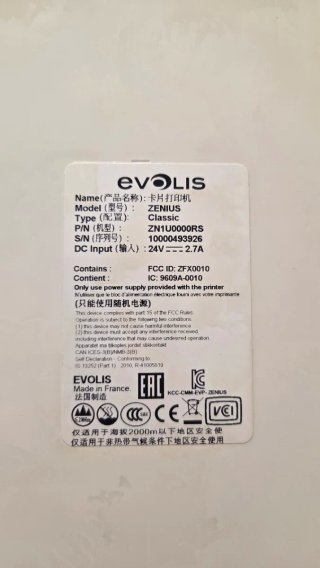 Impresora Tarjetas Evolis Zenius