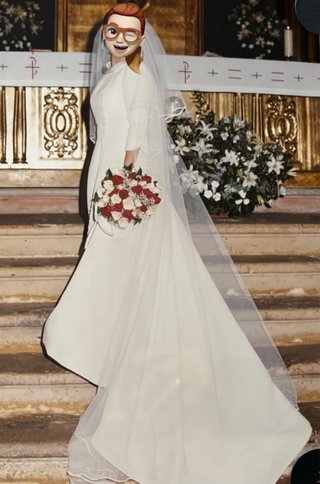 Vestido de Novia Vintage Champán